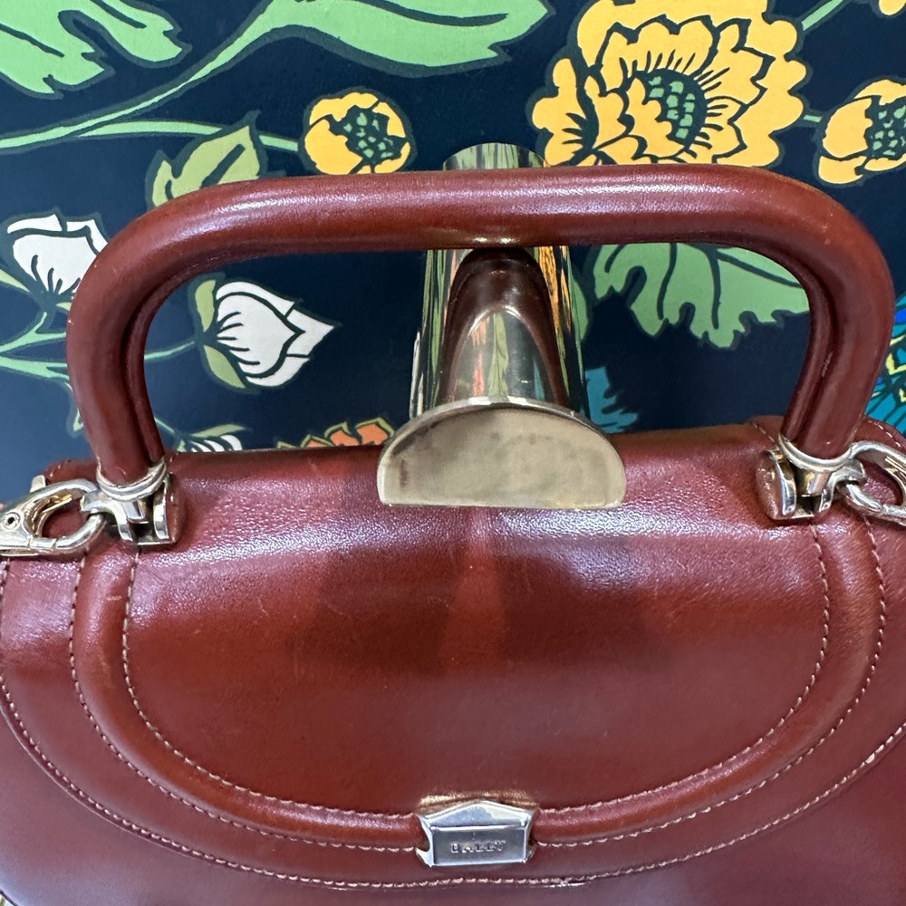 Bally Vintage Structured Leather Top-Handle Bag with Crossbody Strap - Picture 3 of 9